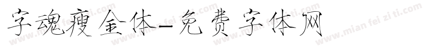 字魂瘦金体字体转换