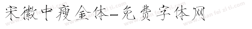 宋徽中瘦金体字体转换