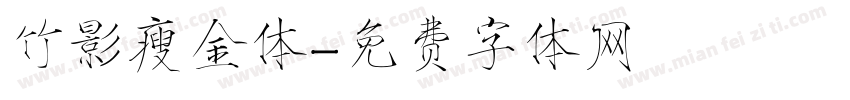 竹影瘦金体字体转换