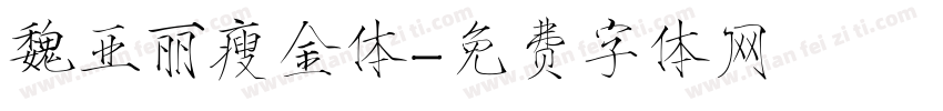 魏亚丽瘦金体字体转换