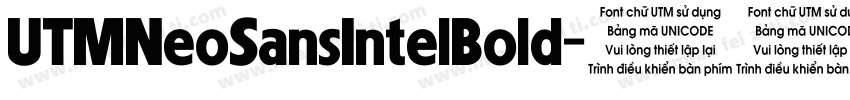 UTMNeoSansIntelBold字体转换