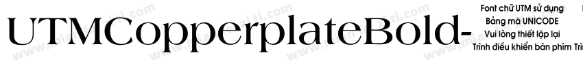 UTMCopperplateBold字体转换
