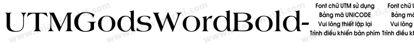 UTMGodsWordBold字体转换