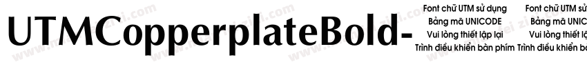 UTMCopperplateBold字体转换