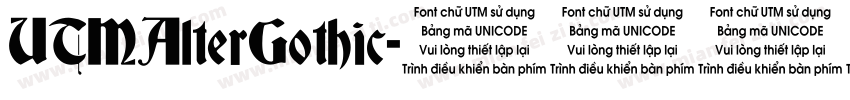 UTMAlterGothic字体转换
