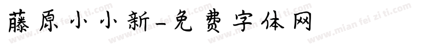 藤原小小新字体转换