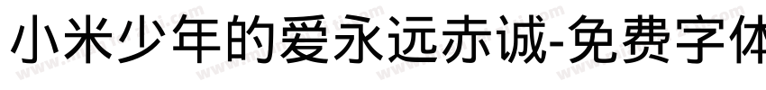 小米少年的爱永远赤诚字体转换