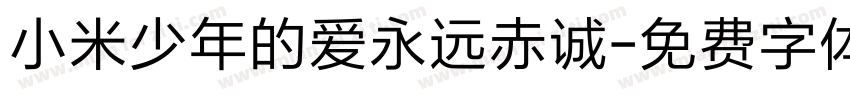 小米少年的爱永远赤诚字体转换