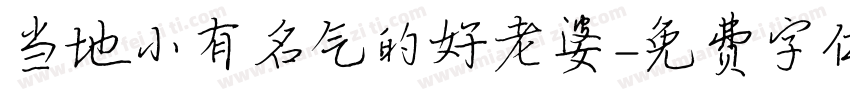 当地小有名气的好老婆字体转换