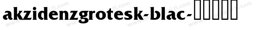 akzidenzgrotesk-blac字体转换