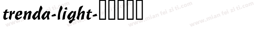 trenda-light字体转换