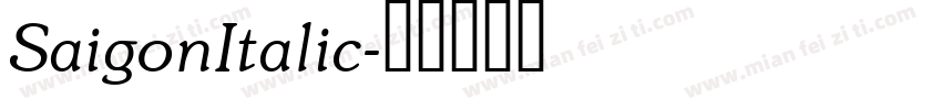 SaigonItalic字体转换