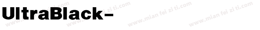 UltraBlack字体转换