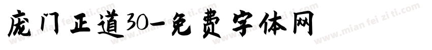 庞门正道30字体转换