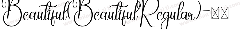 Beautiful(BeautifulRegular)字体转换