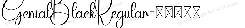 GenialBlackRegular字体转换