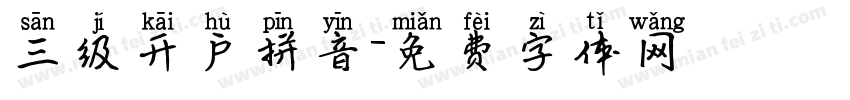 三级开户拼音字体转换