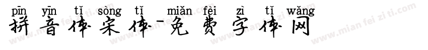 拼音体宋体字体转换