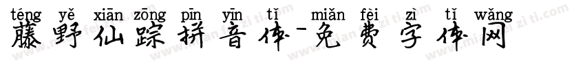 藤野仙踪拼音体字体转换