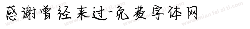 感谢曾经来过字体转换