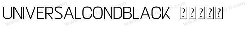 UniversalCondBlack字体转换