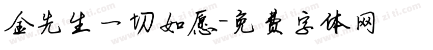 金先生一切如愿字体转换