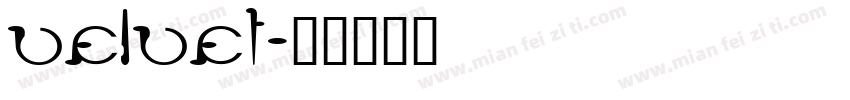 velvet字体转换