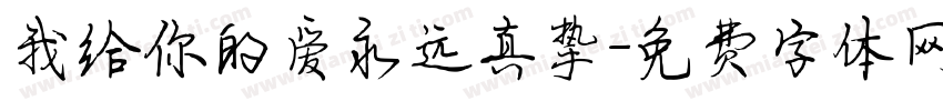 我给你的爱永远真挚字体转换