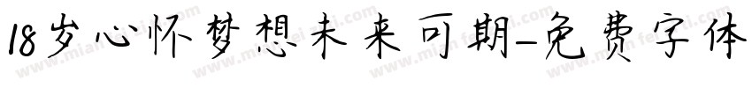 18岁心怀梦想未来可期字体转换