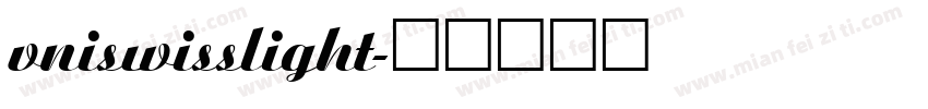 vniswisslight字体转换