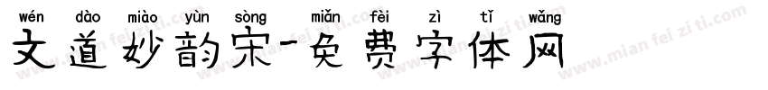 文道妙韵宋字体转换
