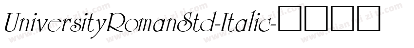 UniversityRomanStd-Italic字体转换