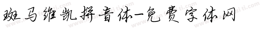 斑马维凯拼音体字体转换