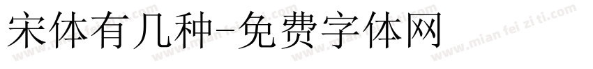 宋体有几种字体转换