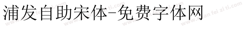 浦发自助宋体字体转换