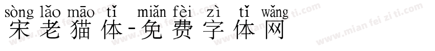 宋老猫体字体转换