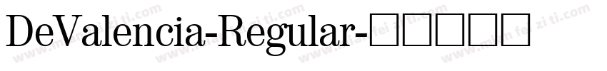 DeValencia-Regular字体转换