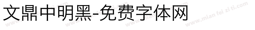 文鼎中明黑字体转换