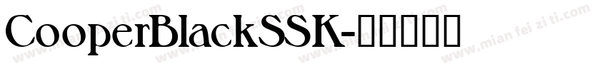 CooperBlackSSK字体转换
