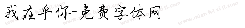 我在乎你字体转换