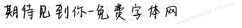 期待见到你字体转换