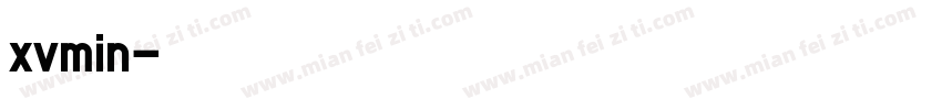 xvmin字体转换
