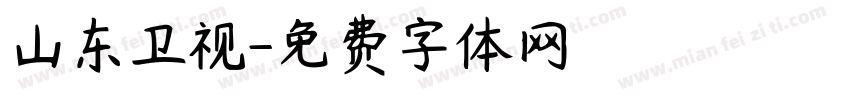 山东卫视字体转换