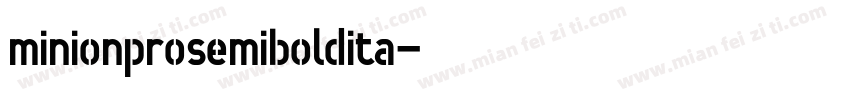 minionprosemiboldita字体转换