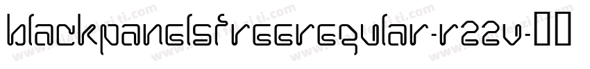 BlackPanelsFreeRegular-R22V字体转换