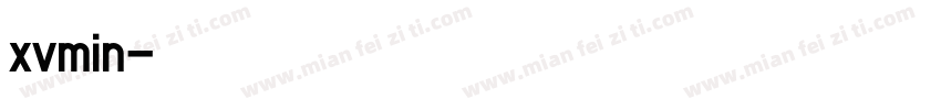 xvmin字体转换