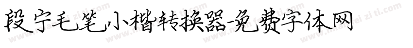 段宁毛笔小楷转换器字体转换