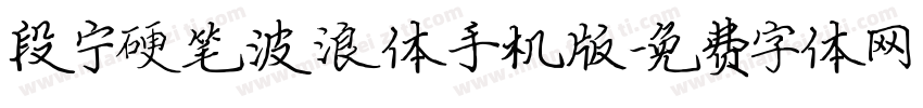 段宁硬笔波浪体手机版字体转换