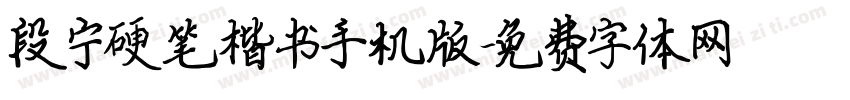 段宁硬笔楷书手机版字体转换