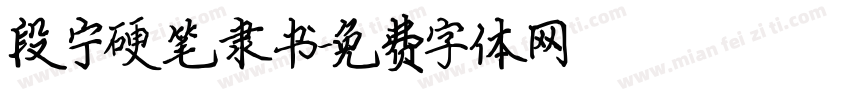 段宁硬笔隶书字体转换
